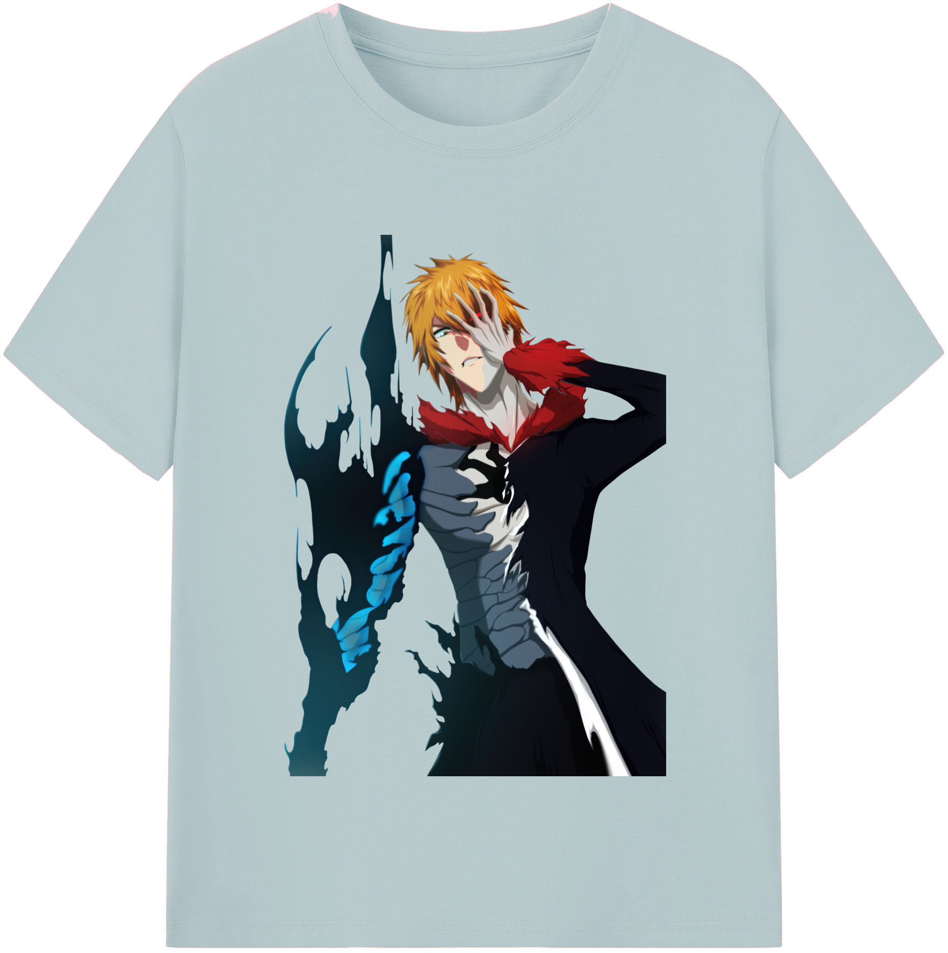 （画像用） ブリーチ 黒崎一護（くろさき いちご）BLEACH Kurosaki Ichigo 綿100％半袖Tシャツ（フロントプリント）